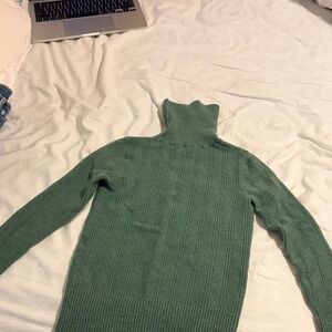 Wrap London Sage Green Turtleneck Sweater